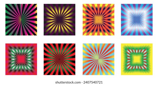 Manga speed burst frame. Radial anime speed lines. Crash zoom effect for comic book. Cartoon boom effect. Vector illustration on white background.