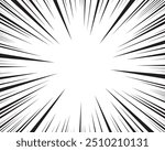 Manga speed lines, comic anime radial effect background. Manga explosion, motion or movement action for comic book, burst flash rays frame for superhero bang effect backdrop.