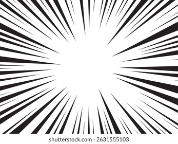 Manga speed lines, comic anime radial effect background. Manga explosion, motion or movement action for comic book, burst flash rays frame for superhero bang effect backdrop.	