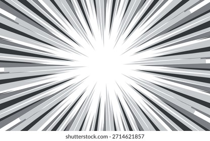 Manga Speed Lines, Comic Book Design Element. Vector Illustration.