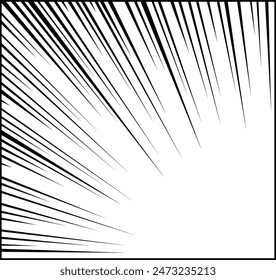 Ilustración vectorial de fondo del efecto Manga Speed Lines