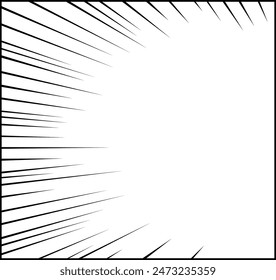 Manga Speed Lines Effekt Hintergrund Vektorillustration