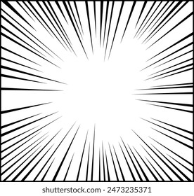 Ilustración vectorial de fondo del efecto Manga Speed Lines
