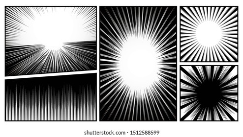 Manga speed radial effect for comic scene
