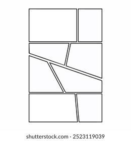 Manga story board blank layout  for your design comic