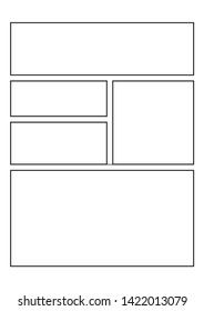 manga storyboard layout template for create the comic book