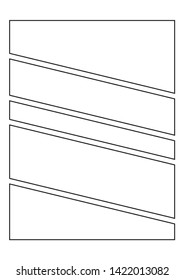 manga storyboard layout template for create the comic book