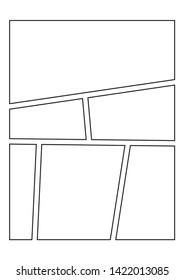 Manga Storyboard Layout Template For Create The Comic Book