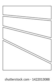 manga storyboard layout template for create the comic book