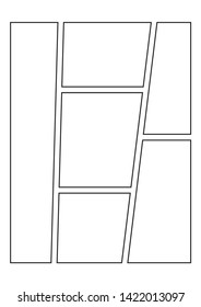 manga storyboard layout template for create the comic book