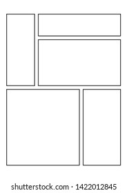 Manga Storyboard Layout Template Create Comic Stock Vector (Royalty ...