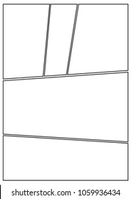 manga storyboard layout template for rapidly create the comic book style. A4 design of paper ratio is fit for print out. Enhance the efficiency for comic production 