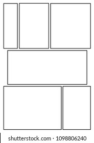 manga storyboard layout template for rapidly create the comic book style. A4 design of paper ratio is fit for print out.