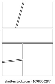 manga storyboard layout template for rapidly create the comic book style. A4 design of paper ratio is fit for print out.