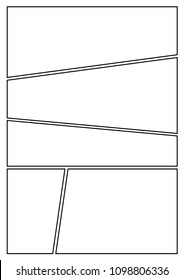 manga storyboard layout template for rapidly create the comic book style. A4 design of paper ratio is fit for print out.