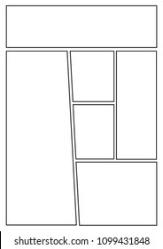 manga storyboard layout template for rapidly create the comic book style. A4 design of paper ratio is fit for print out.