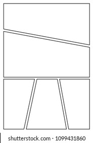 manga storyboard layout template for rapidly create the comic book style. A4 design of paper ratio is fit for print out.