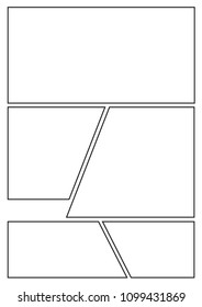 manga storyboard layout template for rapidly create the comic book style. A4 design of paper ratio is fit for print out.