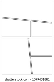 manga storyboard layout template for rapidly create the comic book style. A4 design of paper ratio is fit for print out.