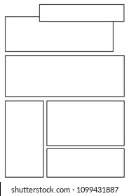 manga storyboard layout template for rapidly create the comic book style. A4 design of paper ratio is fit for print out.