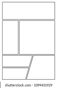 manga storyboard layout template for rapidly create the comic book style. A4 design of paper ratio is fit for print out.