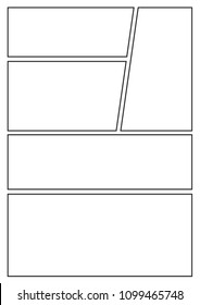 manga storyboard layout template for rapidly create the comic book style. A4 design of paper ratio is fit for print out.