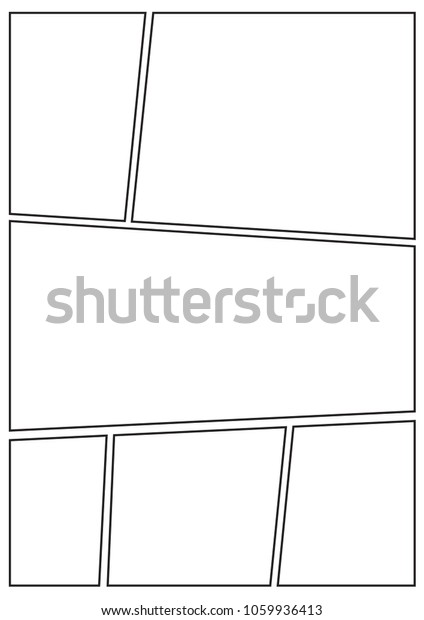 Manga Storyboard Layout Vorlage Fur Schnell Erstellen Stock Vektorgrafik Lizenzfrei