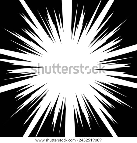 Manga style concentrated line material