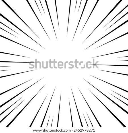 Manga style concentrated line material