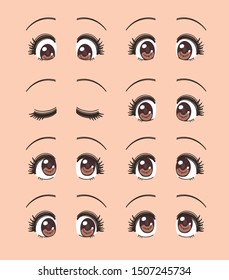 Manga Style Girls' Eyes Look In Different Directions