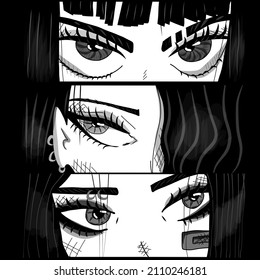 Manga style. Japanese cartoon Comic concept. Anime characters. Vector design for t-shirt graphics, banner, fashion prints, slogan tees, stickers, flyer, posters and other creative uses