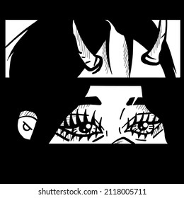 Manga style. Japanese cartoon Comic concept. Anime characters. Vector design for t-shirt graphics, banner, fashion prints, slogan tees, stickers, flyer, posters