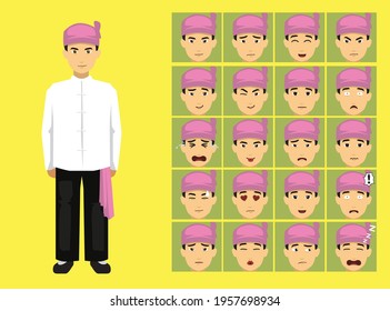 Manga Style Kayah Man Clothes Cartoon Character Emotion