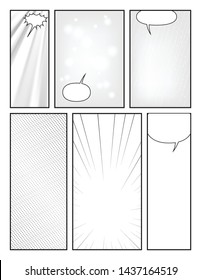 manga style page design vector