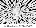 Manga thunder background frames anime comic line spikes radiating in radial perspective with transparent bg. Manga thunder vector art works for motion effect, abstract shock burst, or pop action frame