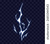 Manga thunder background presents cartoon energy strike effect with glowing spark lines. Manga thunder bg element works for comic lightning bolt, anime flash, electric hit or dynamic vfx.