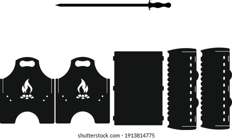 Mangal BBQ.  The file is intended for cutting on CNC machines.
