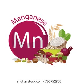 Manganese. Food sources. Natural organic products with a high content of manganese. Healthy Eating