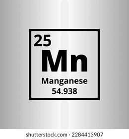 Manganese Mn periodic table of elements vector