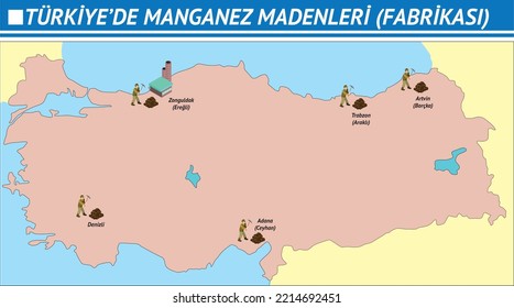 Mangan Mines (Fabriken) in der Türkei