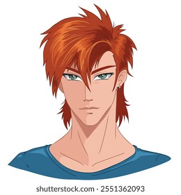 Um avatar mangá de um cara