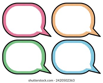 Manga-style speech bubble that can be used for POP, round dots
