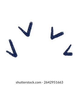 Linhas de velocidade em estilo mangá com marcas de movimento esboçadas. Elementos de movimento de desenhos animados e jogada de ação divertida. Ilustração de vetor plano isolada em fundo branco.