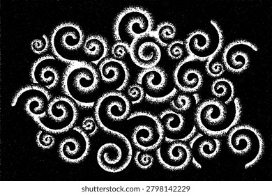 Manga-style swirl horror effect expressing unease, dizziness and confusion, vector