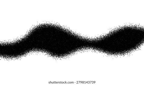 Manga-style undulating black wave effect expressing ominous aura and toxic gas, vector