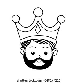 manger cartoon wise king christmas celebration, outline image