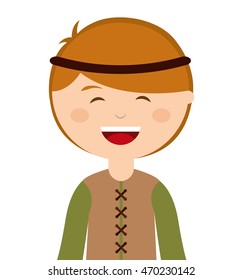 manger character cartoon isolated icon vector illustration design vector illustration design