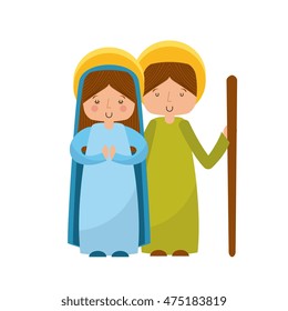 manger characters isolated icon vector illustration design