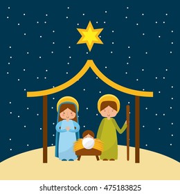 manger characters isolated icon vector illustration design