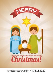 manger characters isolated icon vector illustration design
